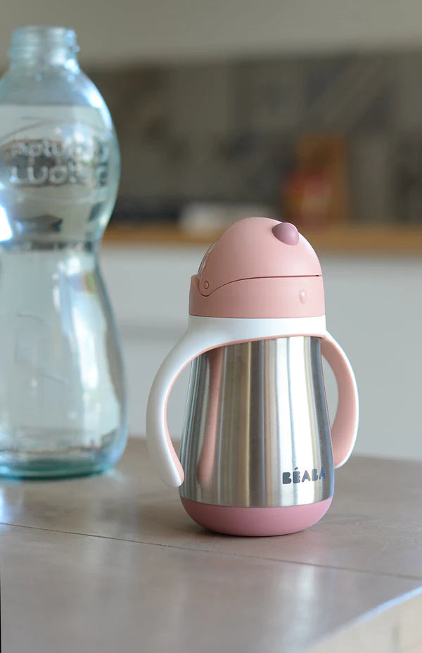 Beaba Stainless Steel Straw Sippy Cup – Terracotta