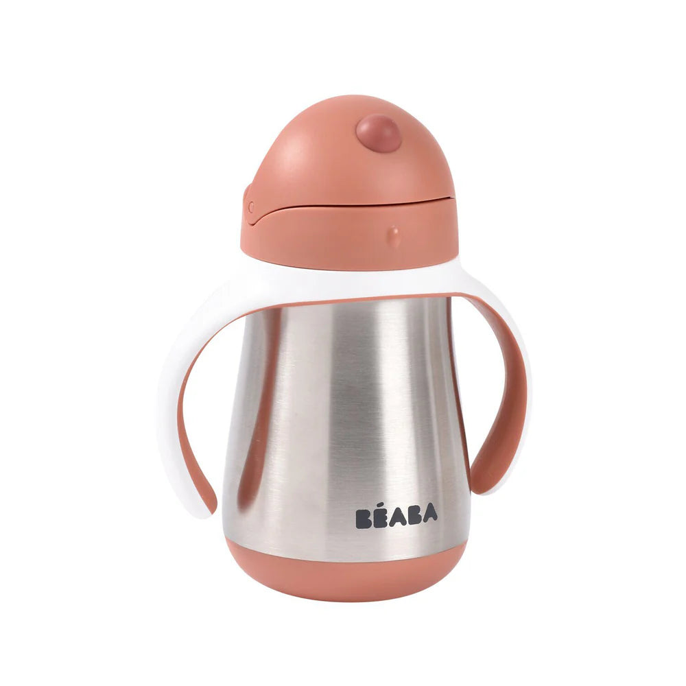 Beaba Stainless Steel Straw Sippy Cup – Terracotta