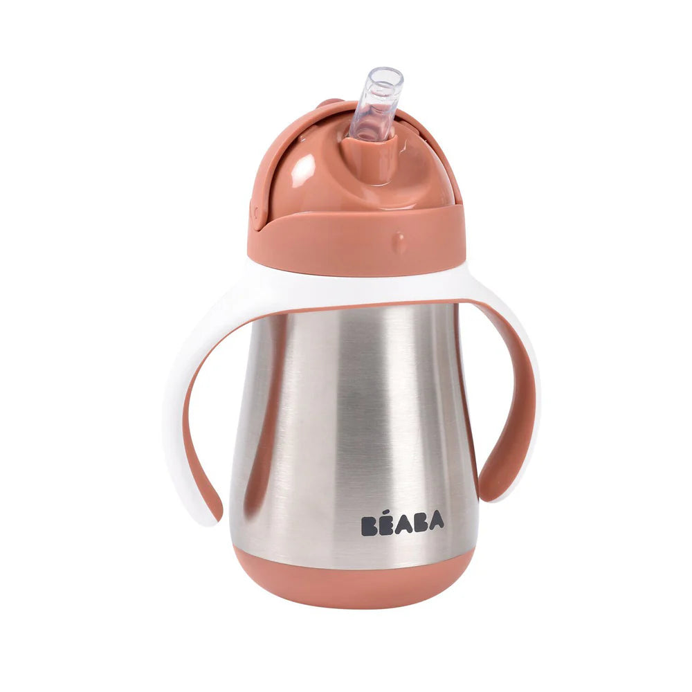 Beaba Stainless Steel Straw Sippy Cup – Terracotta