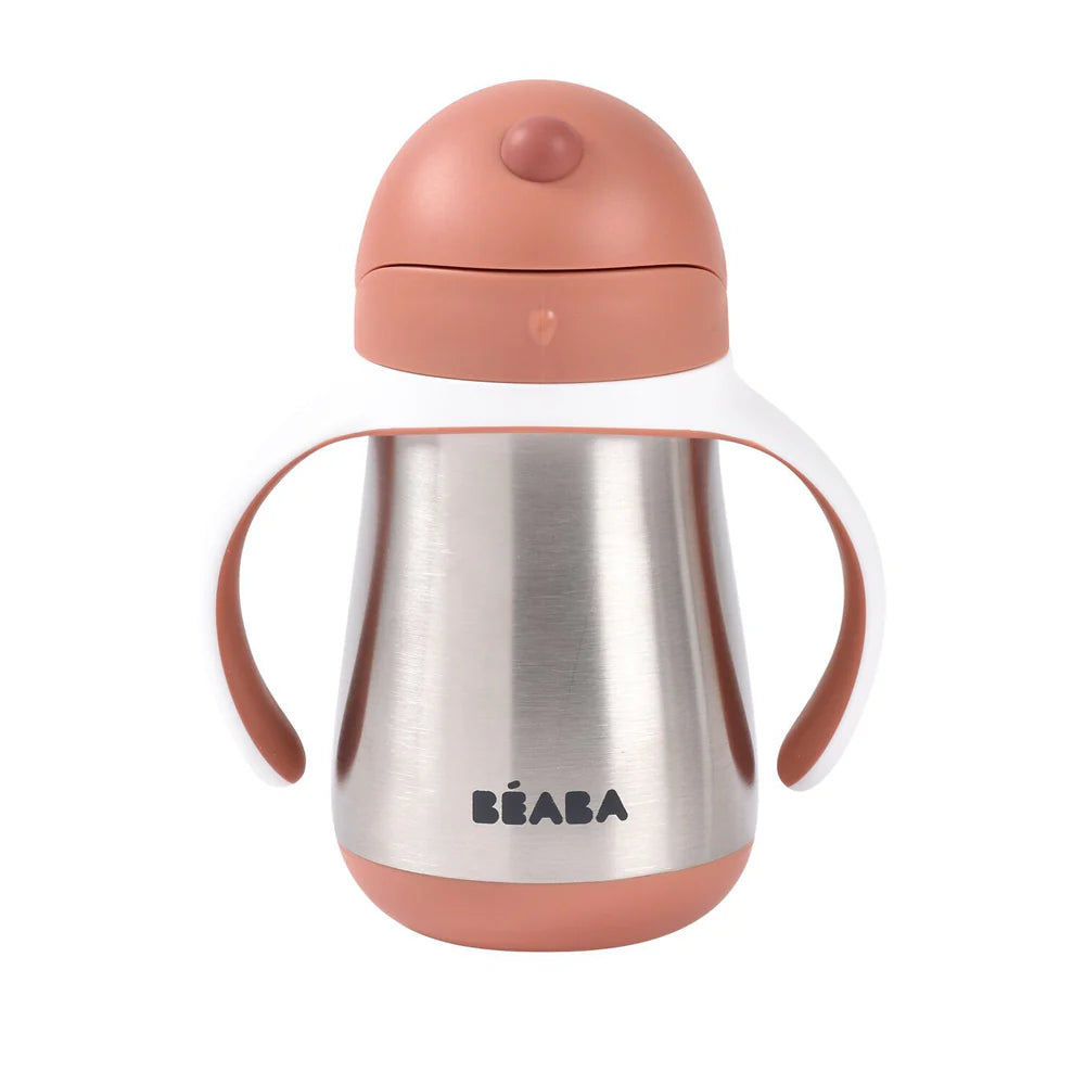 Beaba Stainless Steel Straw Sippy Cup – Terracotta
