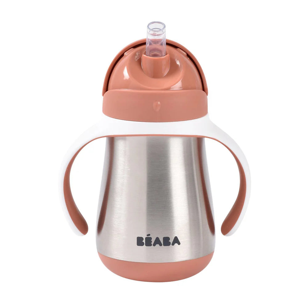 Beaba Stainless Steel Straw Sippy Cup – Terracotta