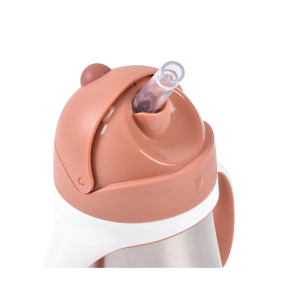 Beaba Stainless Steel Straw Sippy Cup – Terracotta