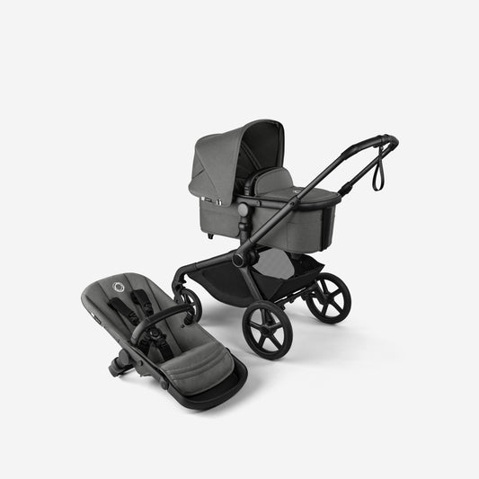 Bugaboo Kangaroo Complete - Black/Moon Grey-Moon Grey