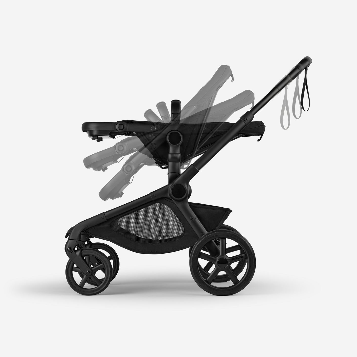 Bugaboo Kangaroo Complete - Black/Moon Grey-Moon Grey