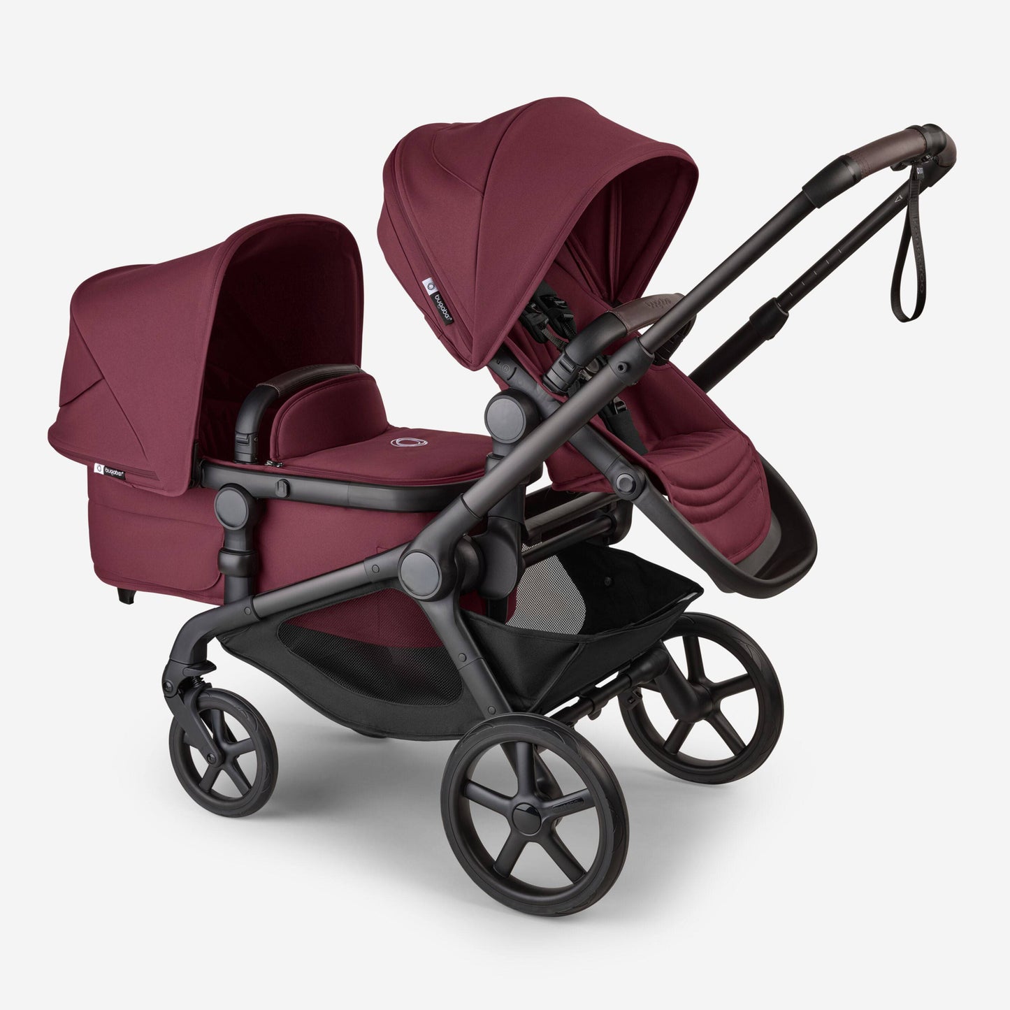 Bugaboo Kangaroo Tandem Complete - Black/Dark Cherry