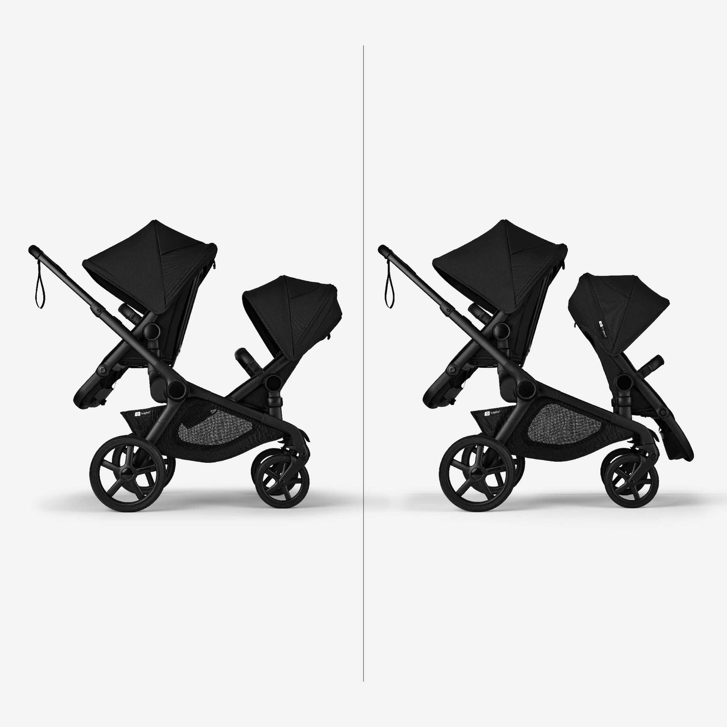 Bugaboo Kangaroo Tandem Complete - Black/Midight Black