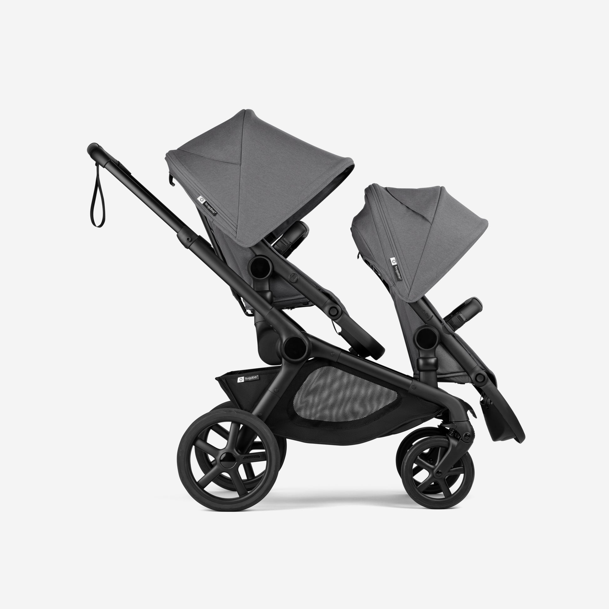 Bugaboo Kangaroo Tandem Complete - Black/Moon Grey PV007600