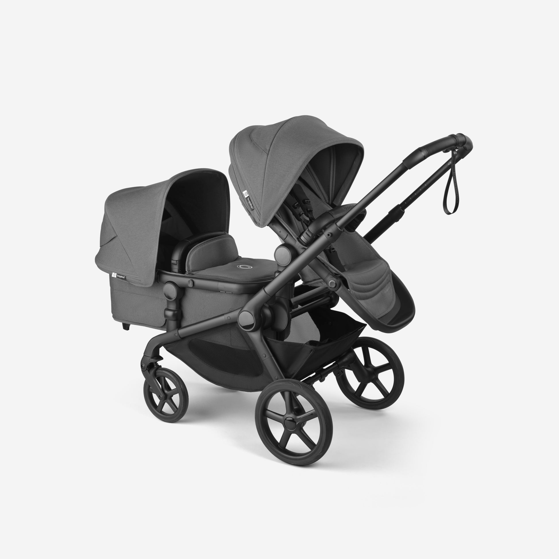 Bugaboo Kangaroo Tandem Complete - Black/Moon Grey