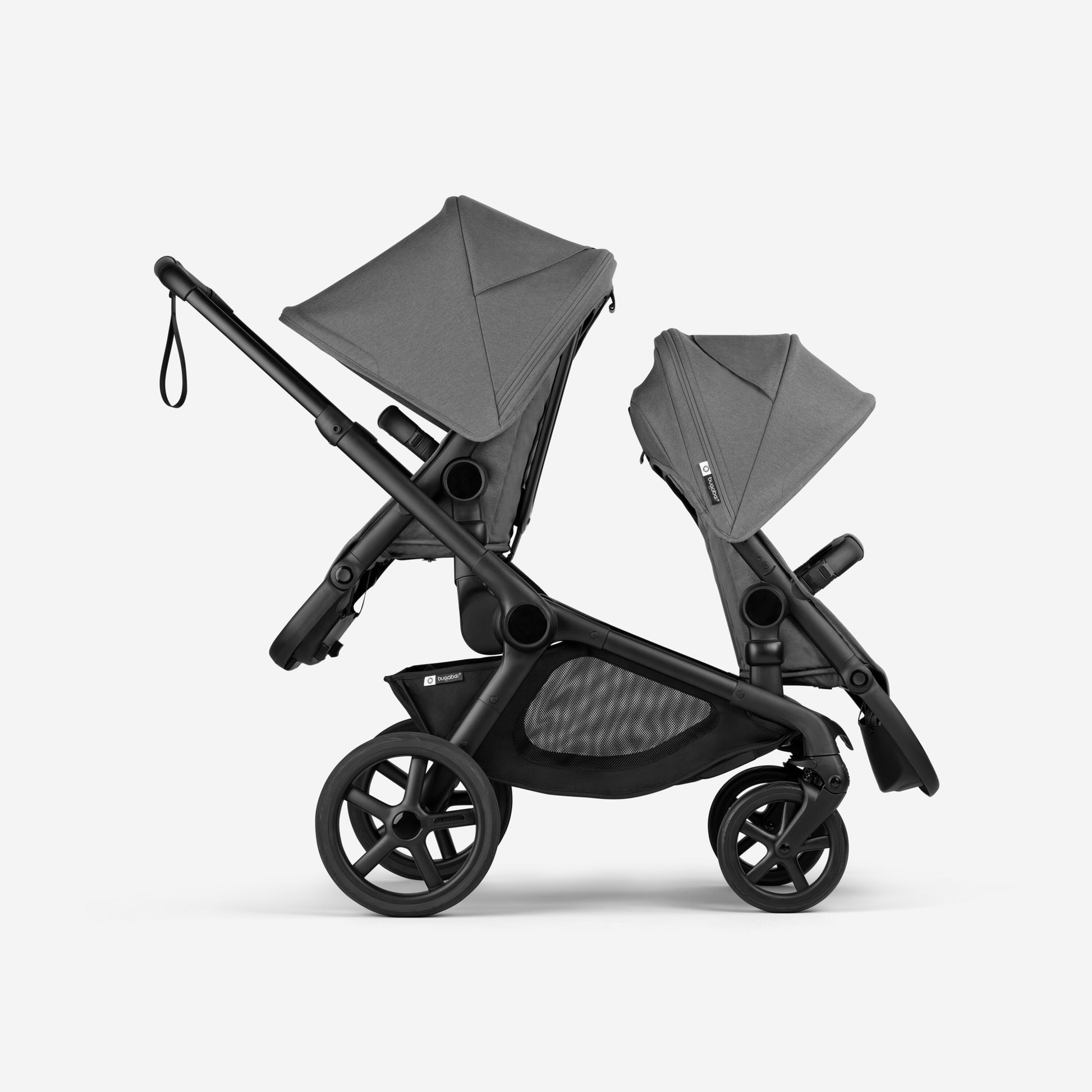 Bugaboo Kangaroo Tandem Complete - Black/Moon Grey