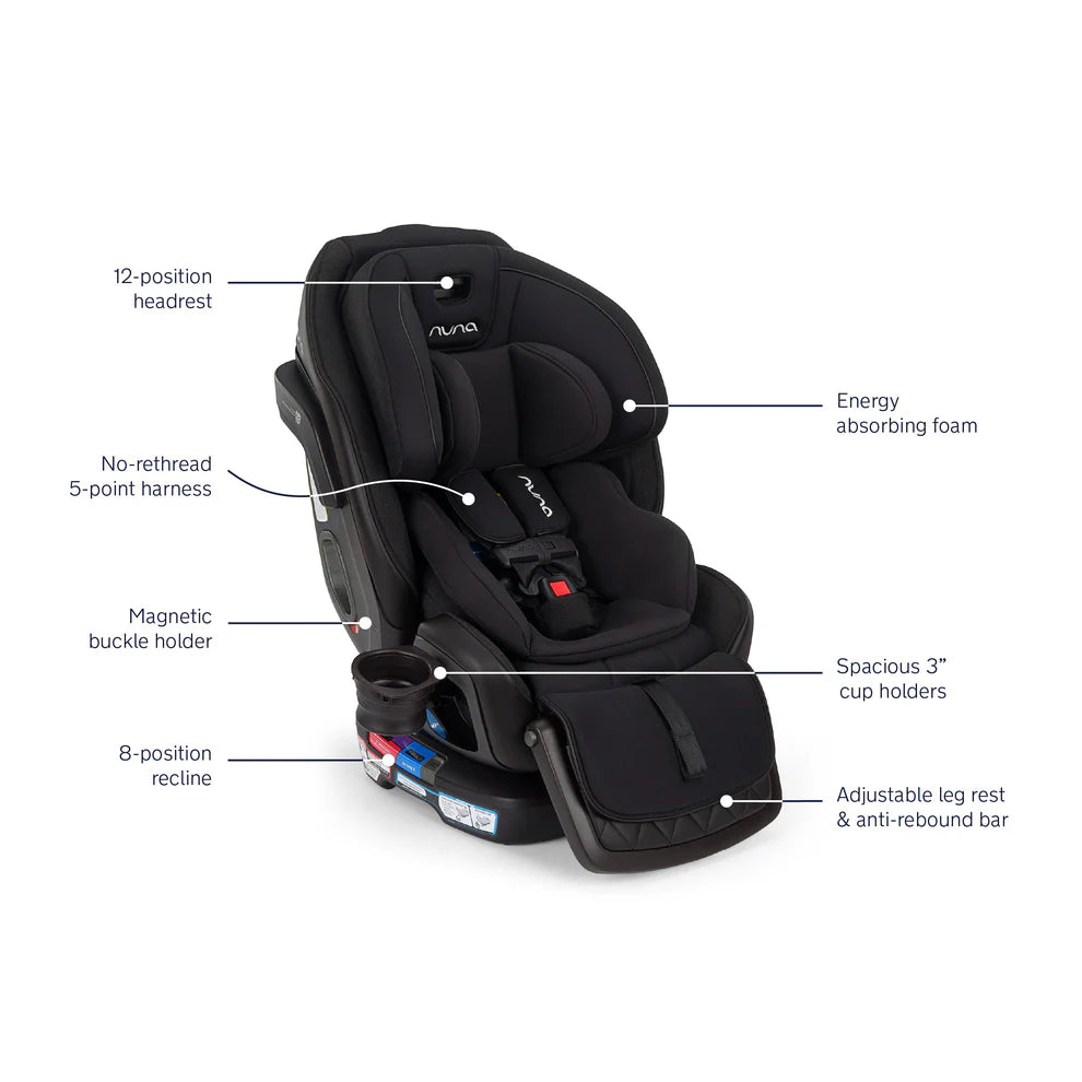 Nuna EXEC Next All-In-One Convertible Car Seat - Caviar
