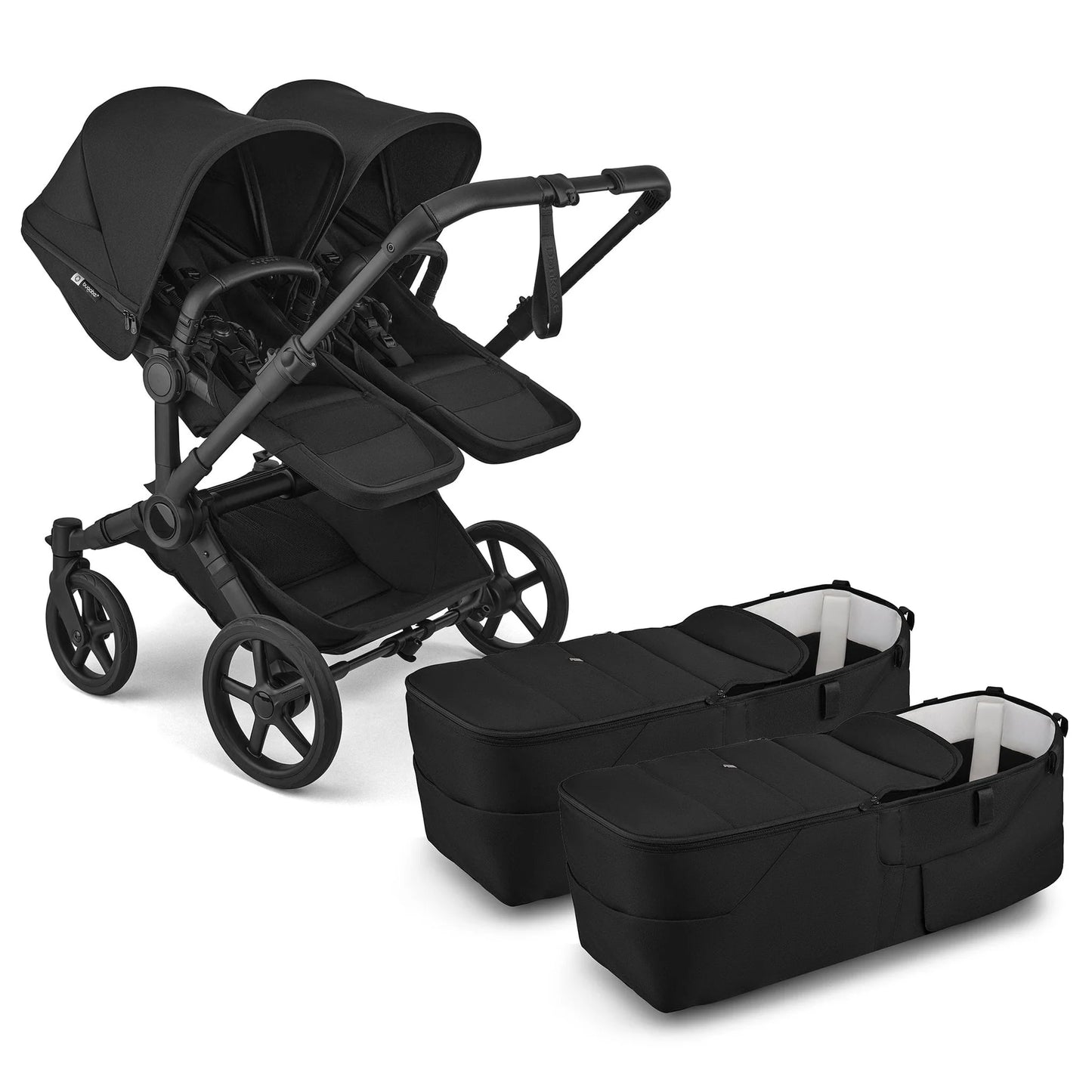 Bugaboo Donkey 6 Twin Complete Stroller Bundle - Black / Heritage Black / Heritage Black D6-TWIN-100370029