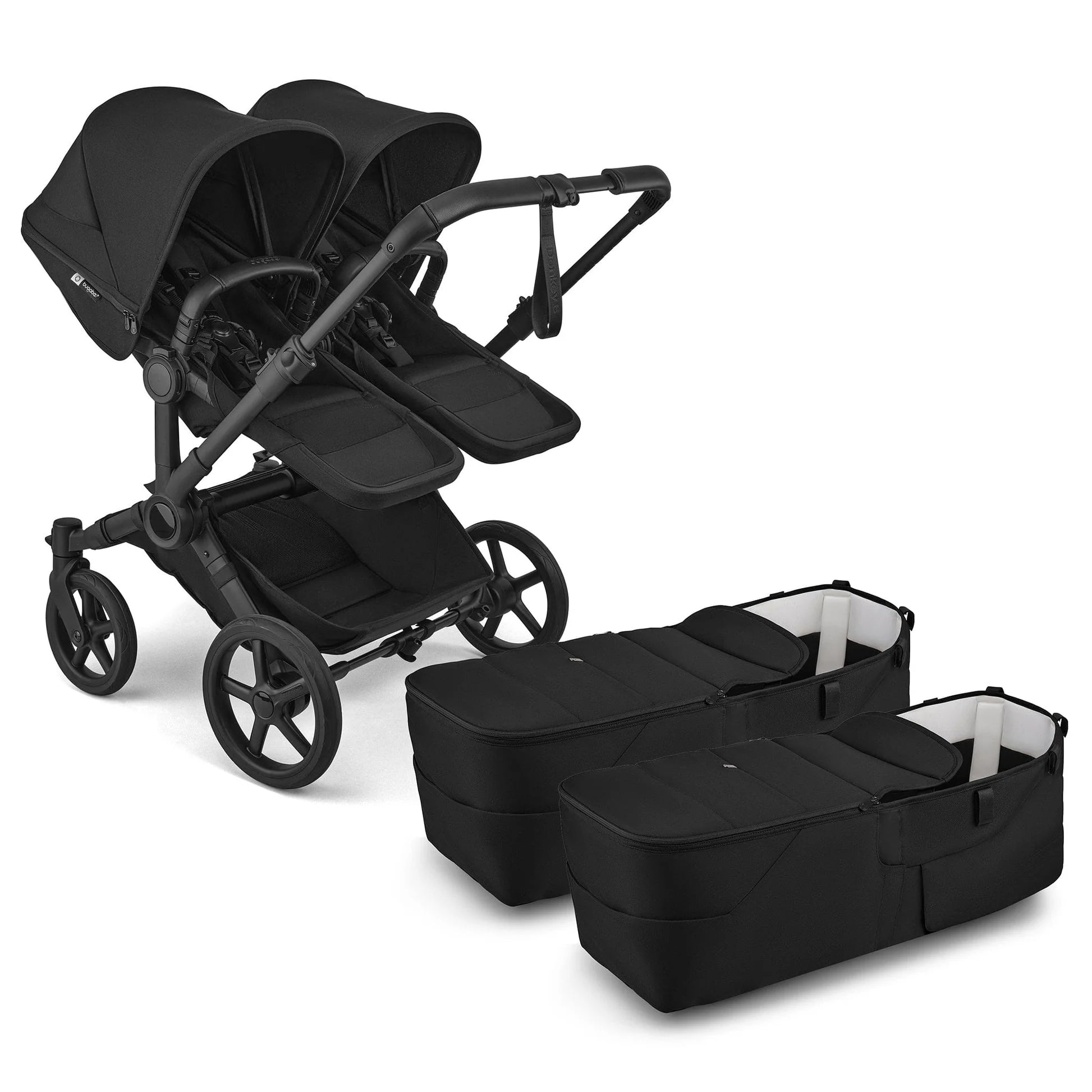 Bugaboo Donkey 6 Twin Complete Stroller Bundle - Black / Heritage Black / Heritage Black D6-TWIN-100370029