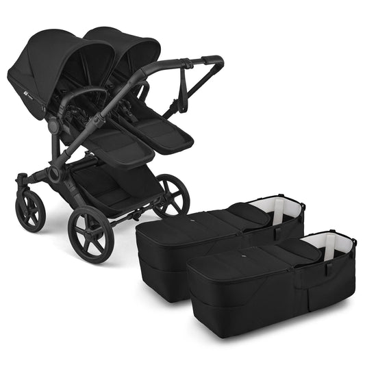 Bugaboo Donkey 6 Twin Complete Stroller Bundle - Black / Heritage Black / Heritage Black D6-TWIN-100370029