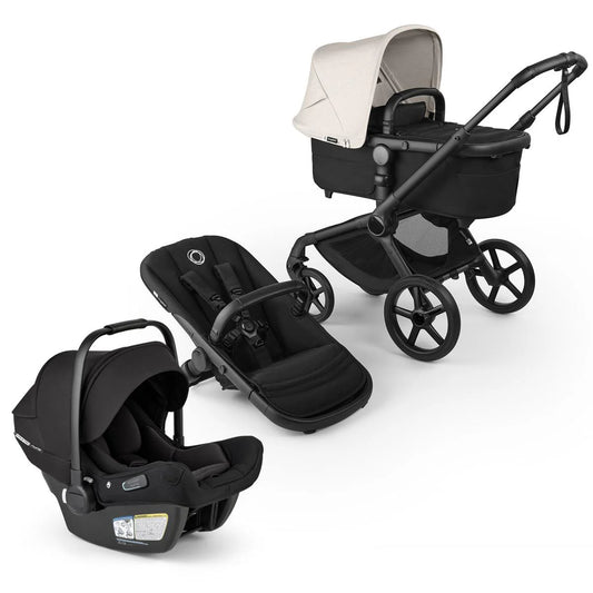 Bugaboo Fox 5 Renew + Turtle Air Shield Travel System Bundle - Black / Heritage Black / Misty White 100051150-400016001