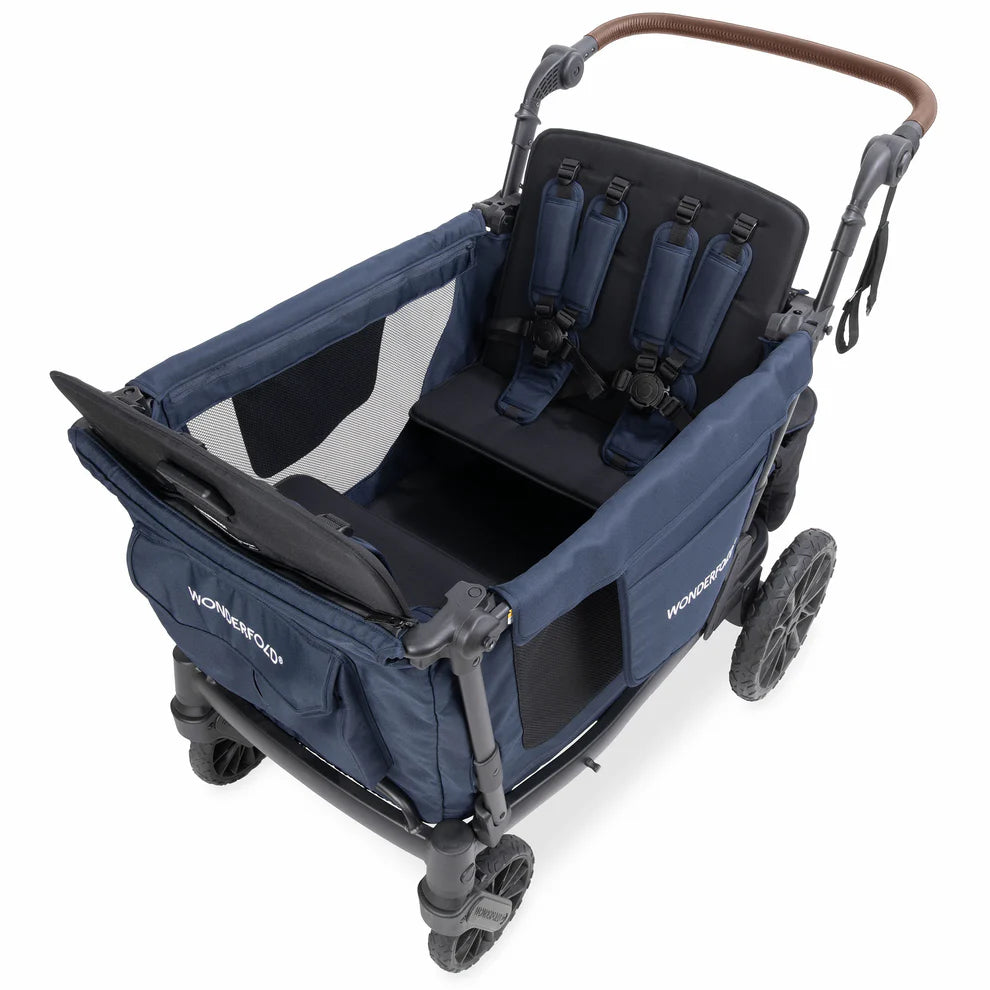 WonderFold L4 Quad (4 Seater) Stroller Wagon - Navy