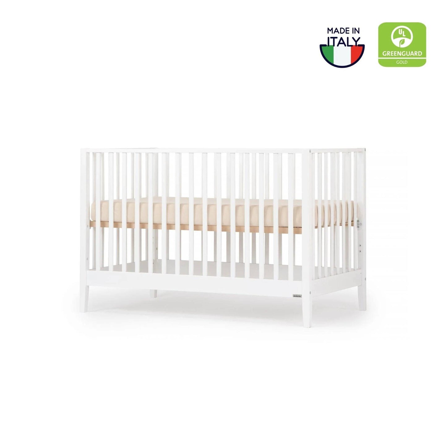 Dadada LaLa 3-in-1 Convertible Crib - White