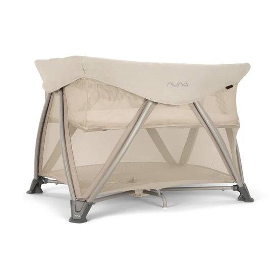 Nuna SENA Aire Playard with Zip-Off Bassinet + Changer (One Box) - Biscotti