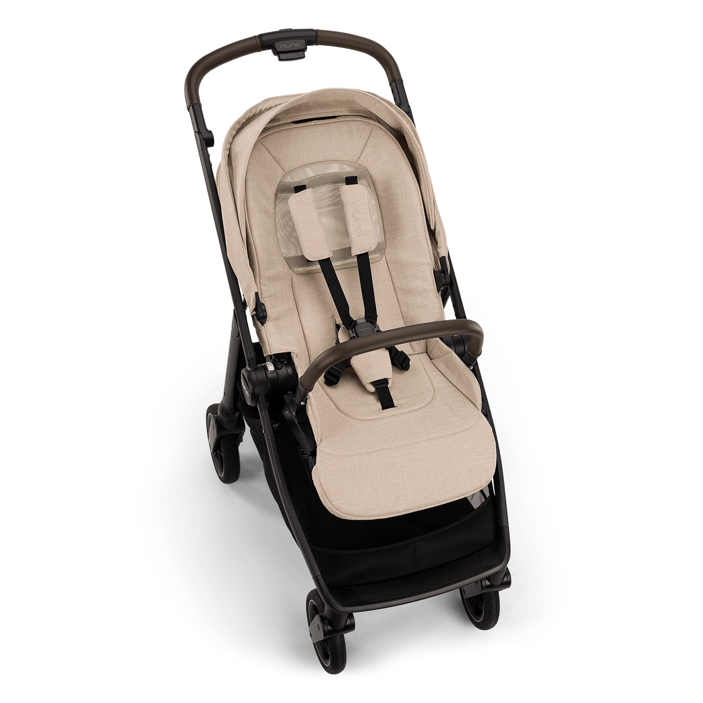 Nuna SWIV Stroller | 360° Swivel Wheels - Biscotti