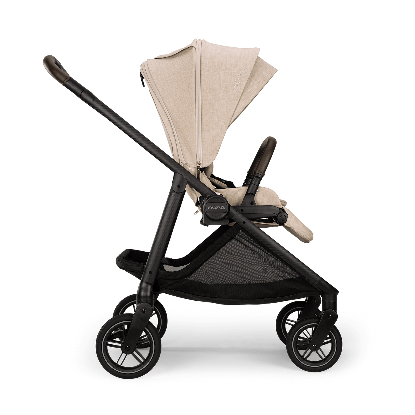 Nuna SWIV Stroller | 360° Swivel Wheels - Biscotti