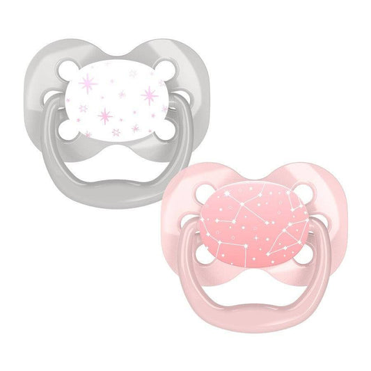 Dr. Brown’s Advantage Pacifiers, 2 PK 0-6M - Pink Stars PA12001