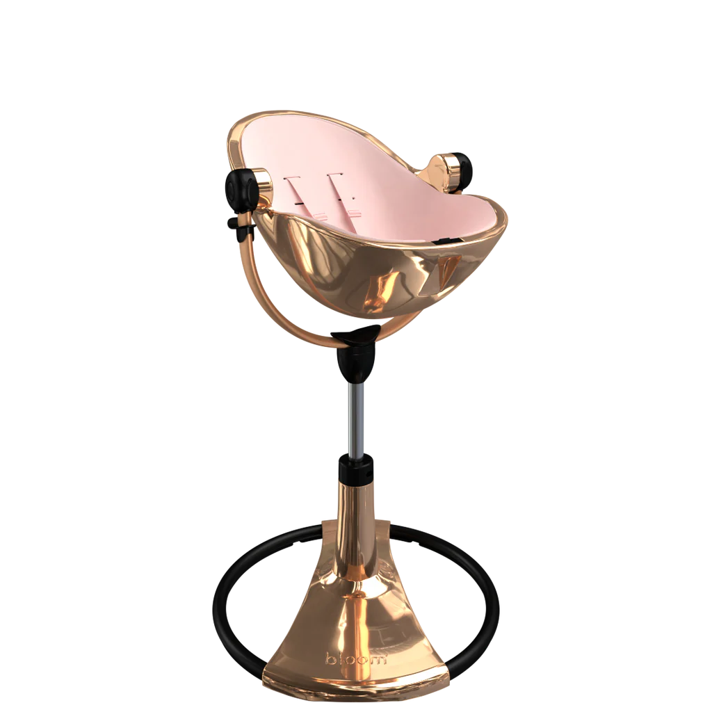 Bloom Fresco Rose Gold Base High Chair-Rosewater