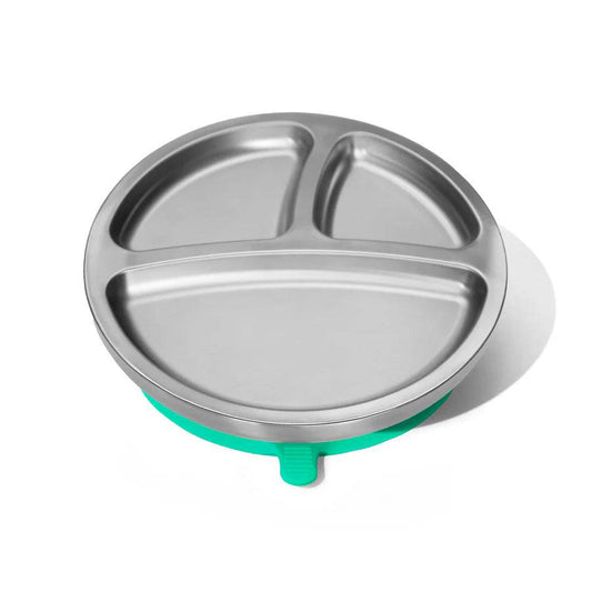 Avanchy Stainless Steel Suction Baby Plate - Green