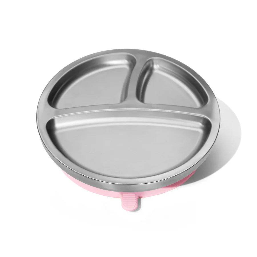 Avanchy Stainless Steel Suction Baby Plate - Pink