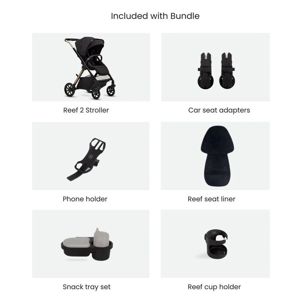 Silver Cross Reef 2 Multi-terrain Modular Stroller 2025 + Accessory Bundle - Espresso (Special Edition)