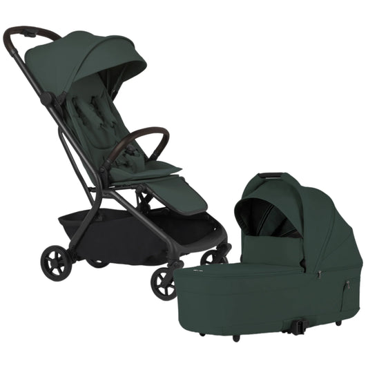 Silver Cross Nia Compact Travel Stroller + Bassinet Bundle - Conifer SX2347-CFUC-SX2348-CFUS