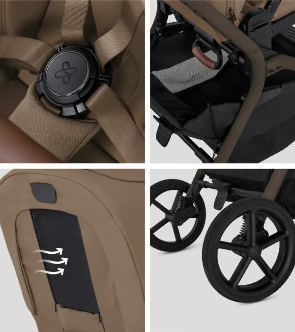 Silver Cross Breez Modular Stroller + Bassinet Bundle - Maple