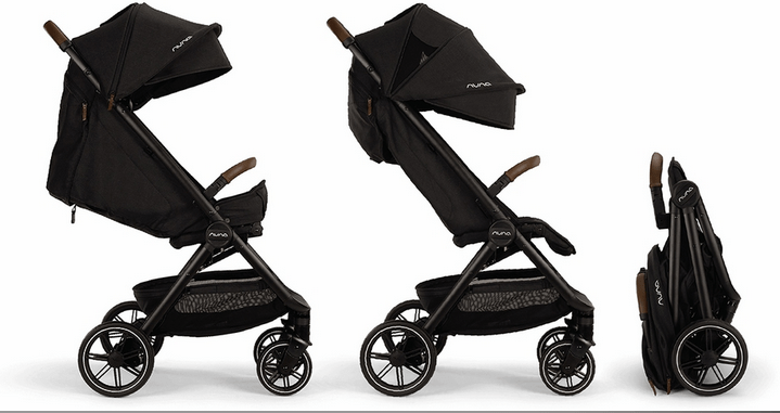 Nuna TRVL LX Self-Folding Compact Stroller - Caviar