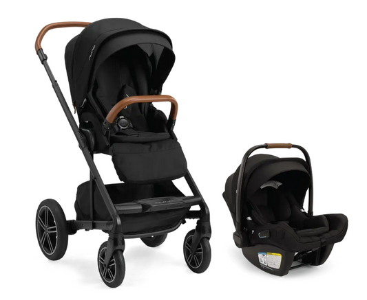 Nuna MIXX Next with Magnetic Buckle + PIPA Aire RX Travel System Bundle - Caviar
