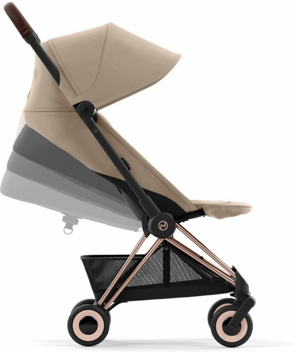 Cybex COYA Compact Stroller - Rose Gold / Cozy Beige - Traveling Tikes 