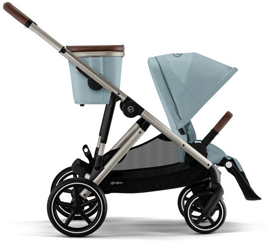 Cybex Gazelle S 2 Stroller – Taupe Frame with Sky Blue Seat - Traveling Tikes 