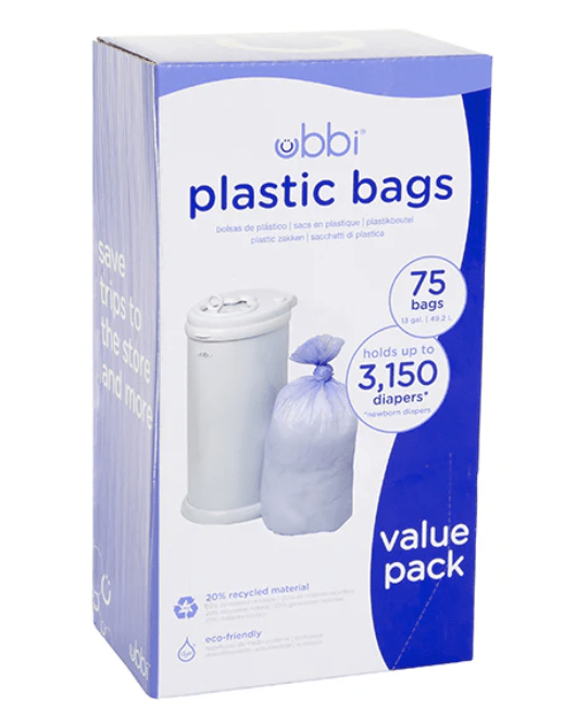 Ubbi Diaper Pail Plastic Bags Value 3 Pack - Traveling Tikes 