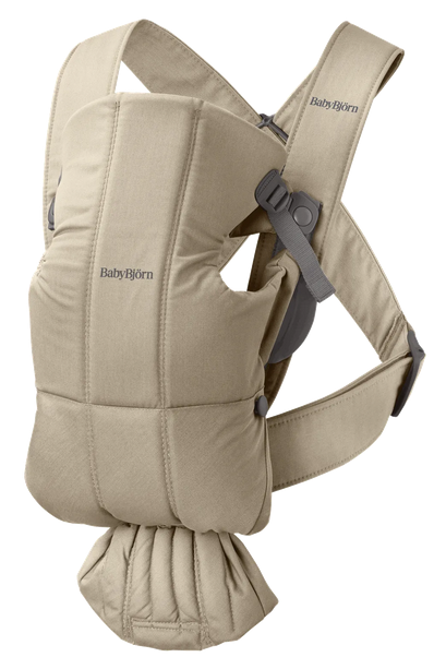 Baby Bjorn Baby Carrier Mini Cotton - Beige Woven.