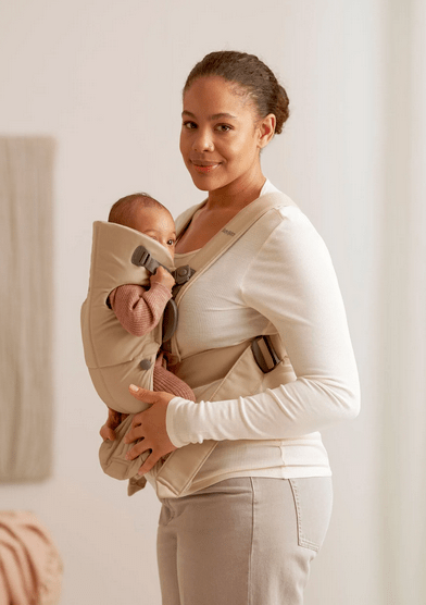 Baby Bjorn Baby Carrier Mini Cotton - Beige Woven