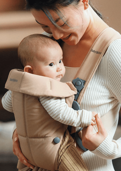 Baby Bjorn Baby Carrier Mini Cotton - Beige Woven