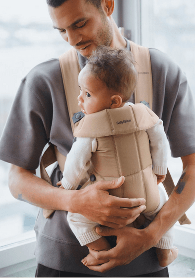 Baby Bjorn Baby Carrier Mini Cotton - Beige Woven