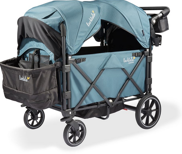 Larktale Caravan Quad (4 Seater) Stroller Wagon - Seaford Blue.