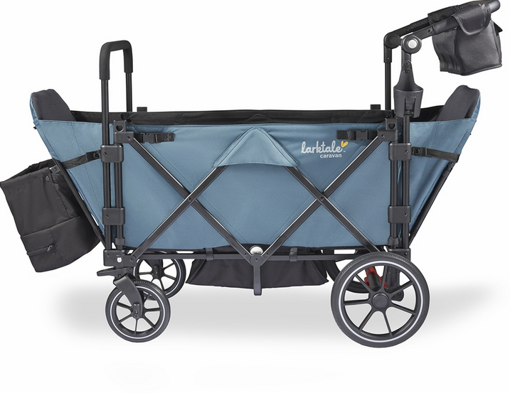 Larktale Caravan Quad (4 Seater) Stroller Wagon - Seaford Blue.