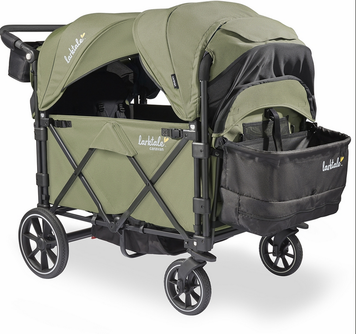 Larktale Caravan Quad (4 Seater) Stroller Wagon - Chelsea Green.