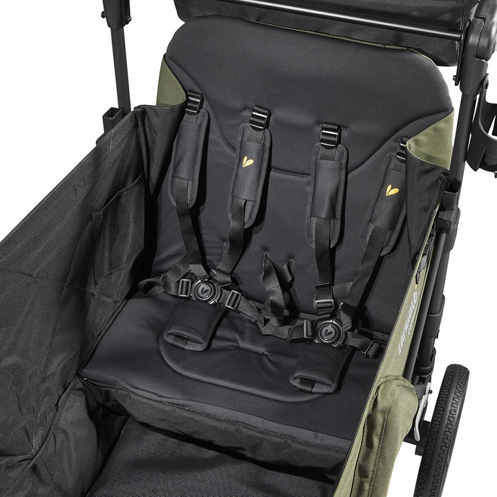 Larktale Caravan Quad (4 Seater) Stroller Wagon - Byron Black.