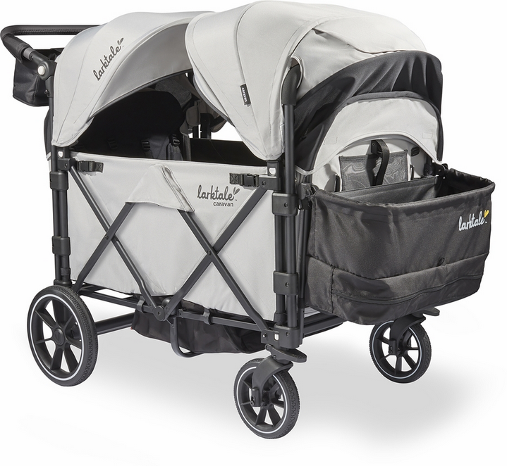 Larktale Caravan Quad (4 Seater) Stroller Wagon - Avalon Gray.