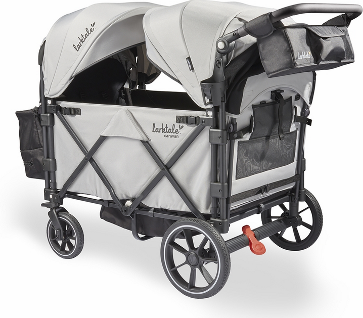 Larktale Caravan Quad (4 Seater) Stroller Wagon - Avalon Gray.