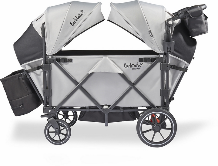 Larktale Caravan Quad (4 Seater) Stroller Wagon - Avalon Gray.