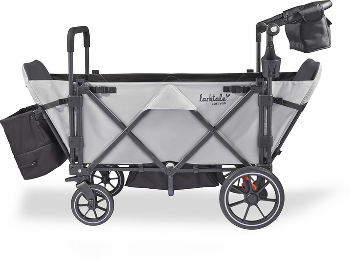 Larktale Caravan Quad (4 Seater) Stroller Wagon - Avalon Gray.