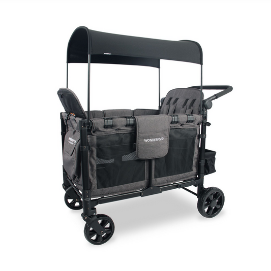 Wonderfold W4 Elite Stroller Wagon - Charcoal Grey.