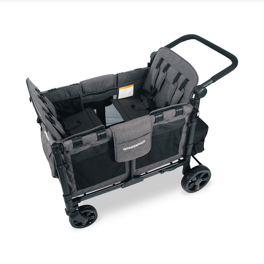 Wonderfold W4 Elite Stroller Wagon - Charcoal Grey - Traveling Tikes 