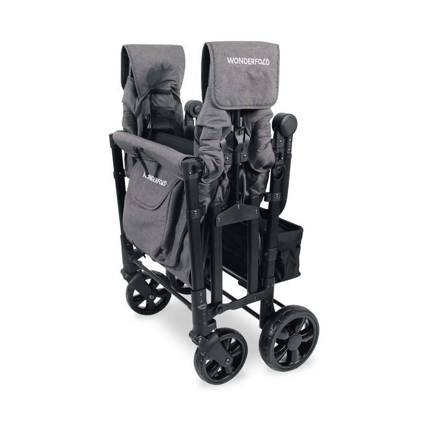 Wonderfold W4 Elite Stroller Wagon - Charcoal Grey - Traveling Tikes 